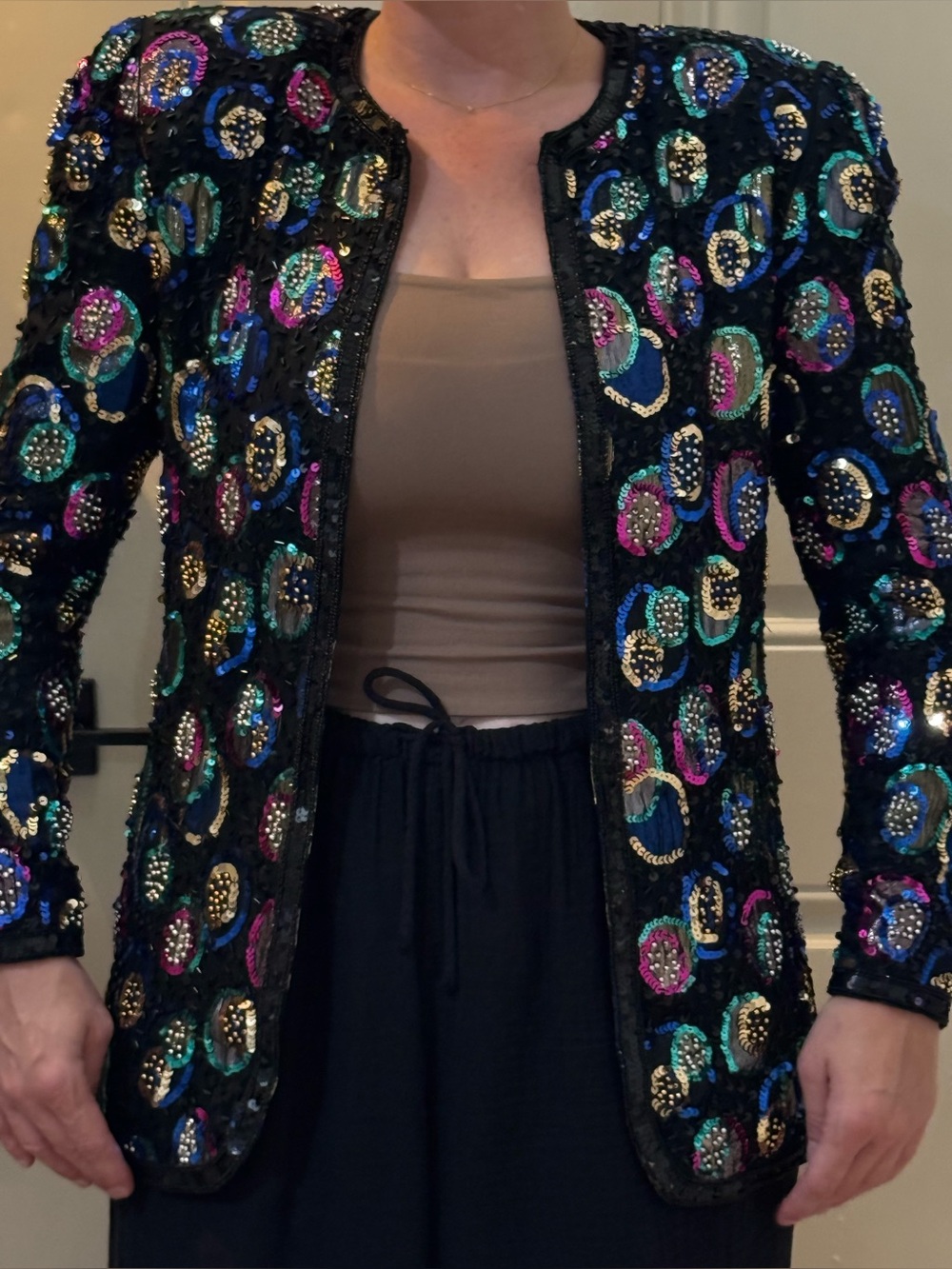 Sequined Black multicolor 🌈 🎉 party blazer